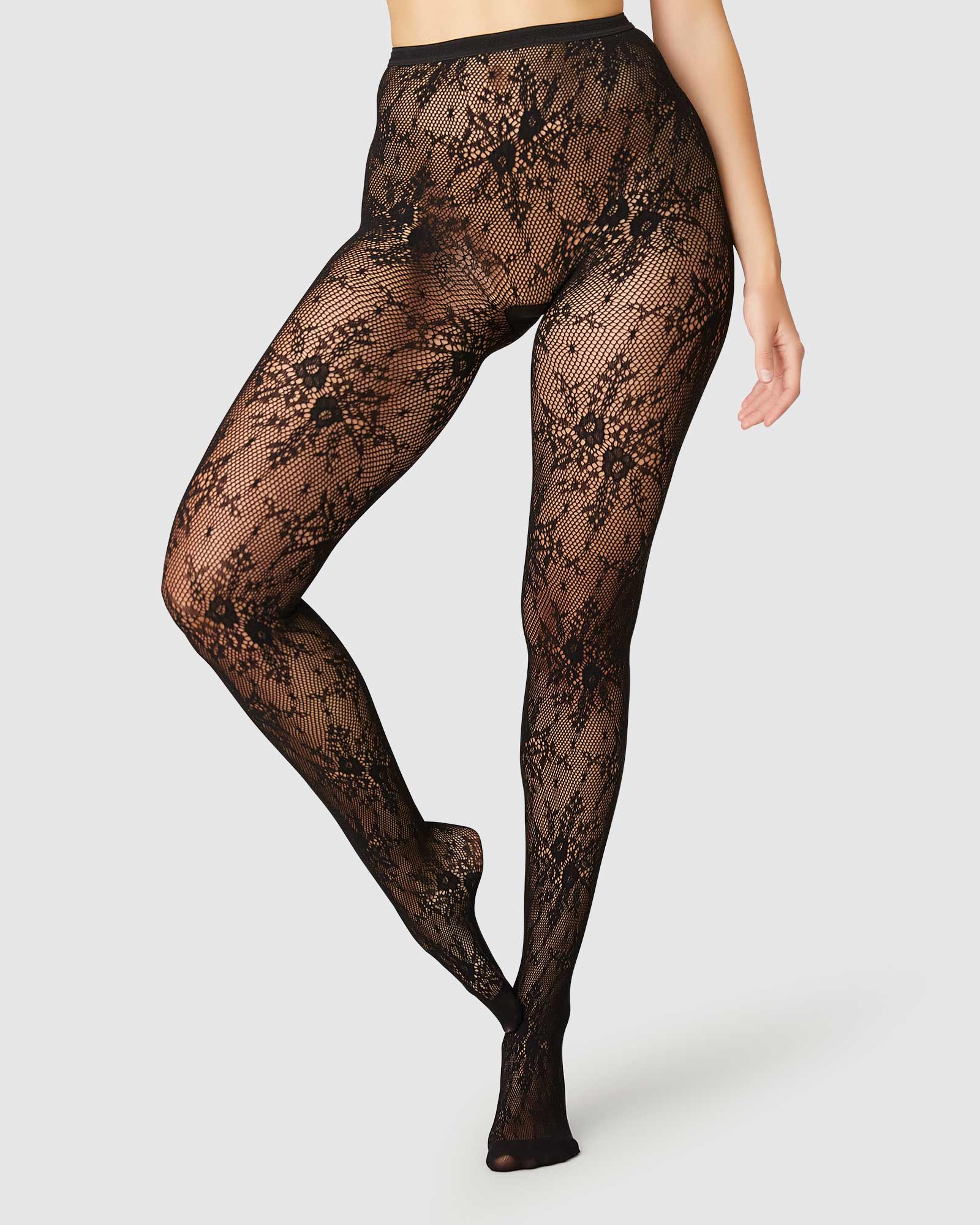 Rosa Lace Tights / black