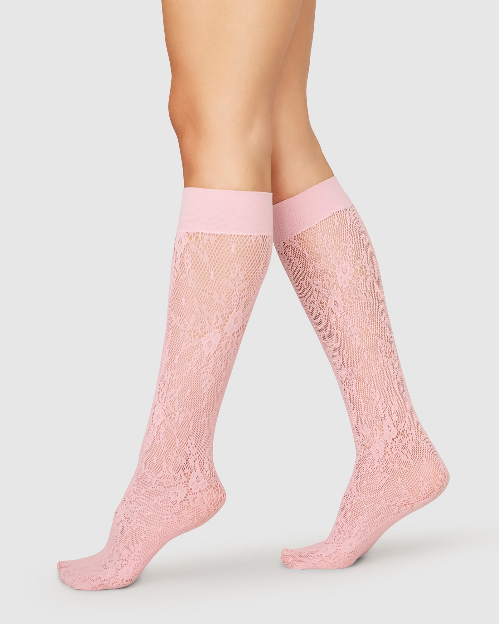 Rosa Lace Knee-Highs / dusty pink