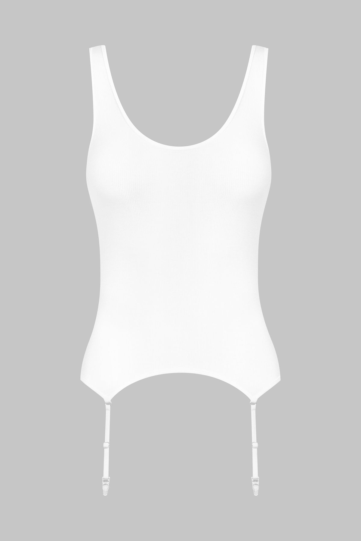 Tank top With Suspenders - La Femme Amazone / white - Maison Close / Scandale