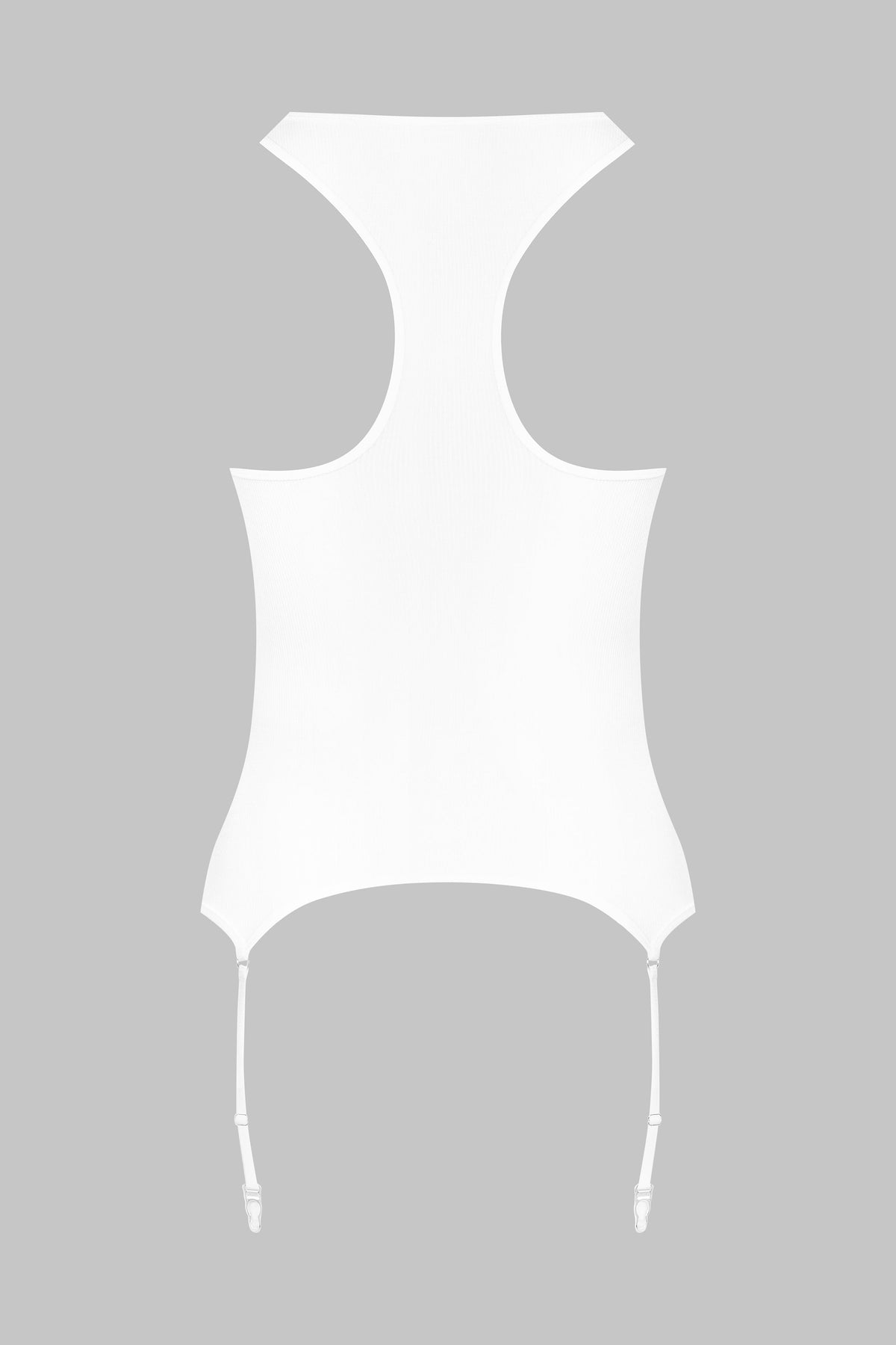 Tank top With Suspenders - La Femme Amazone / white - Maison Close / Scandale