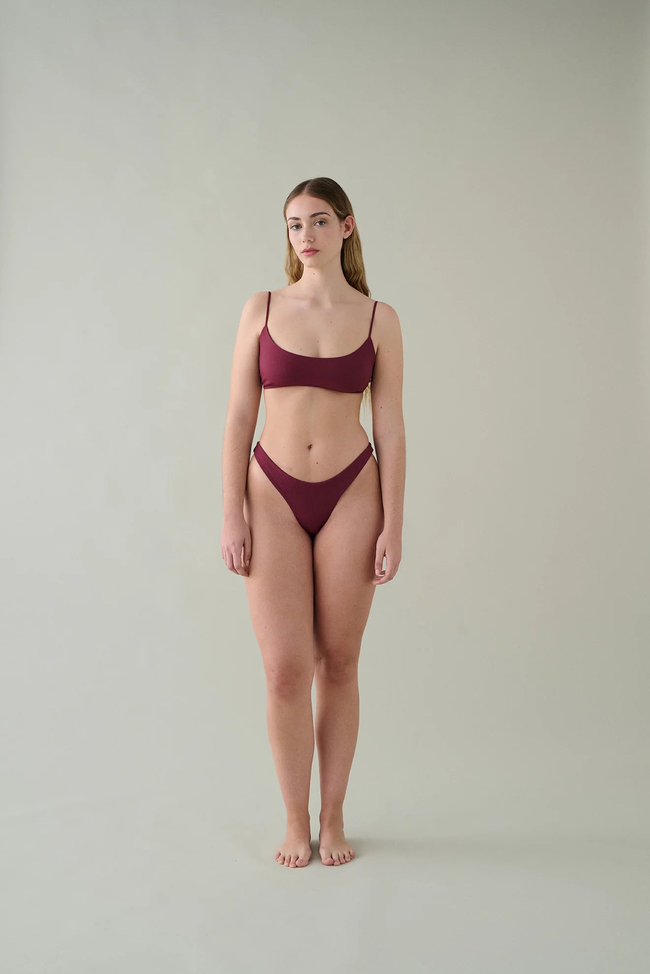 Grace Bra / maroon rib