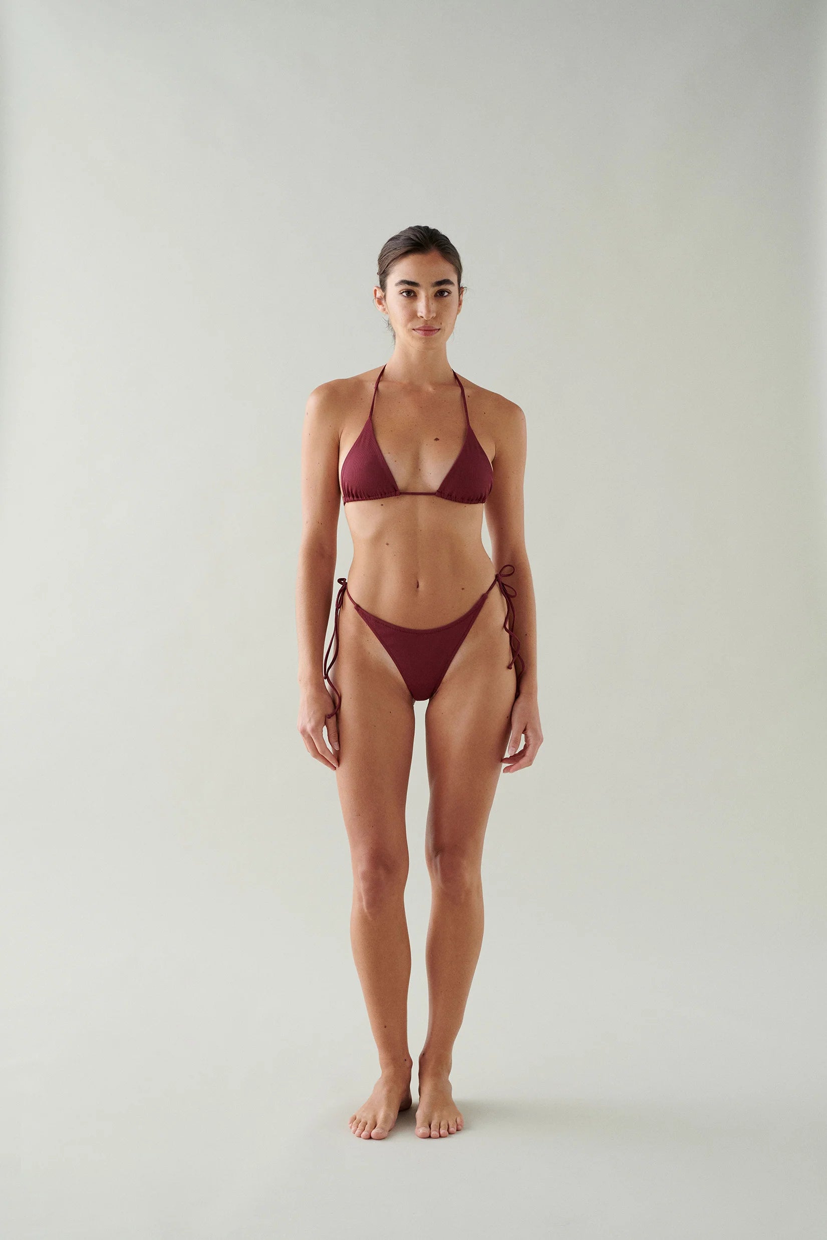 Lea Bra / maroon rib