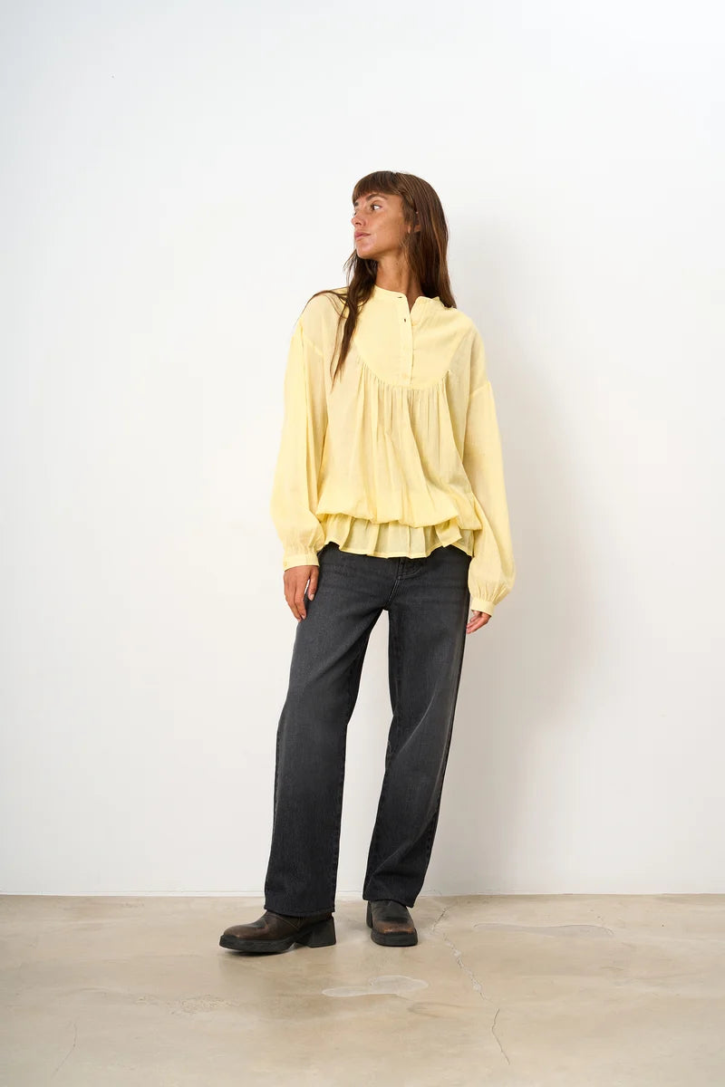 Puff Mini Dress / yellow