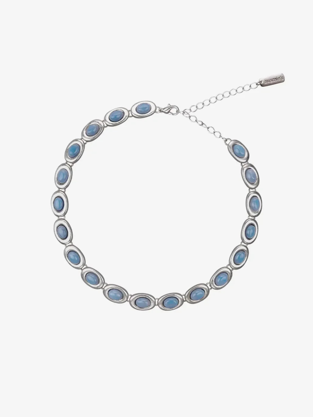 I gave you my heart Necklace / blue silver