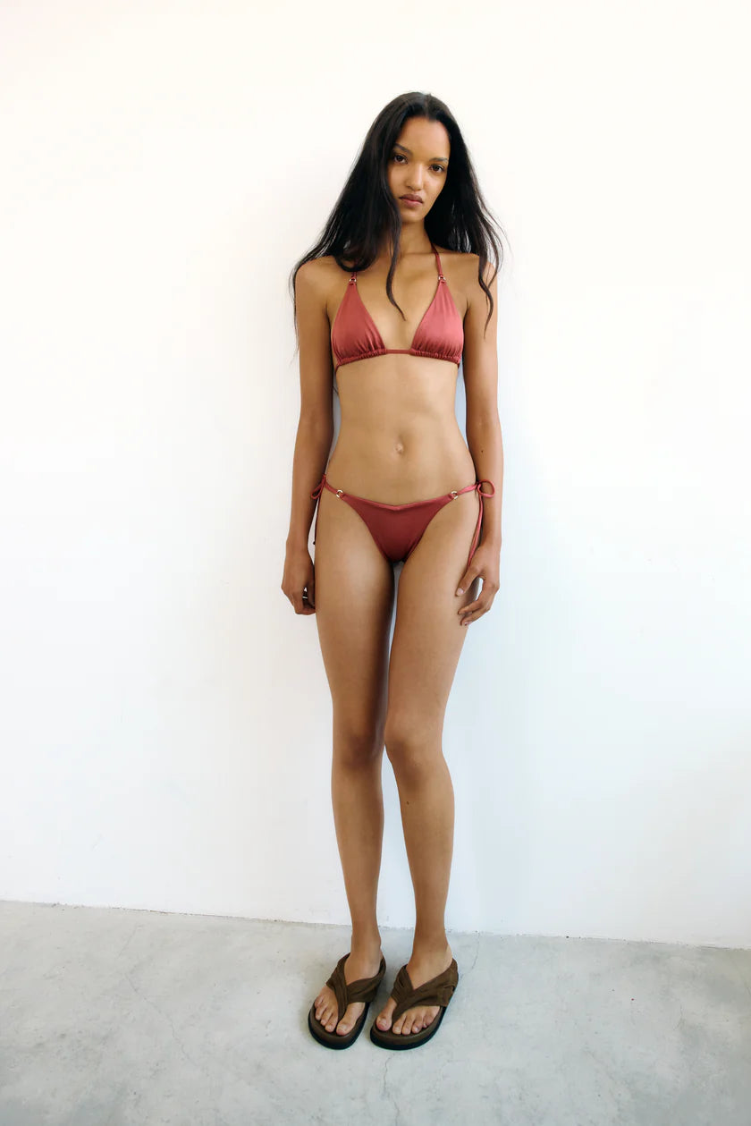 Anane Sunset bikini bottom in dusty rose – Available at PERSEI