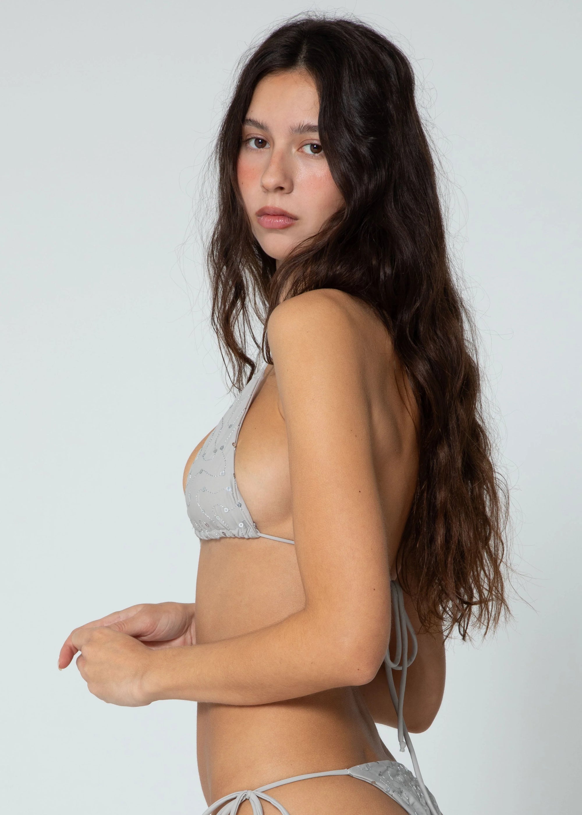 Duna Sequins Top / grey