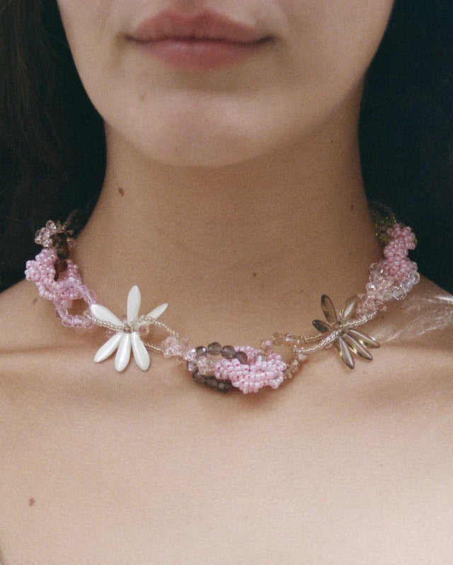 Jacob Dila necklace in pink – Available at PERSEI