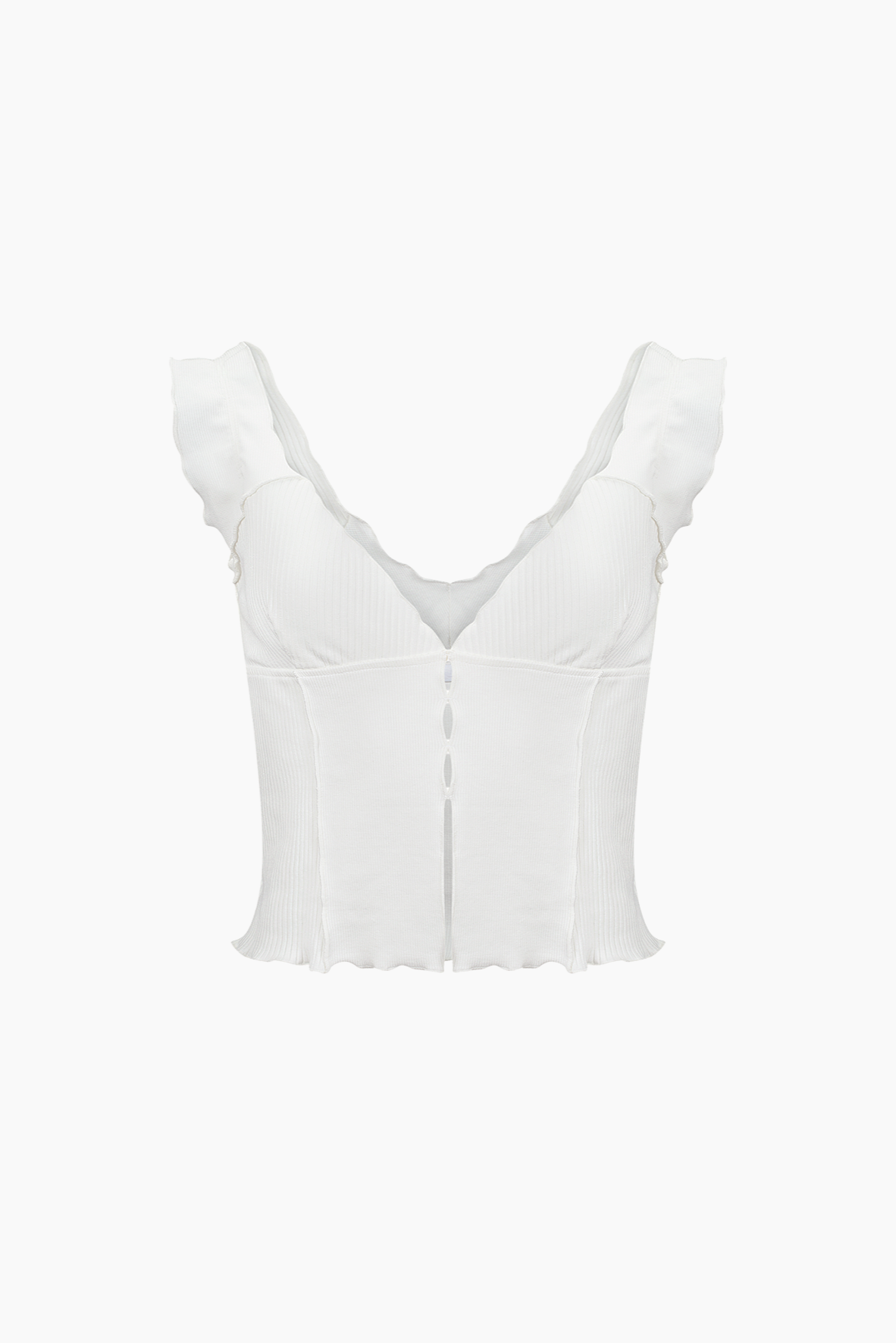 LONDI Short Wavy tank in white – Available at PERSEI
