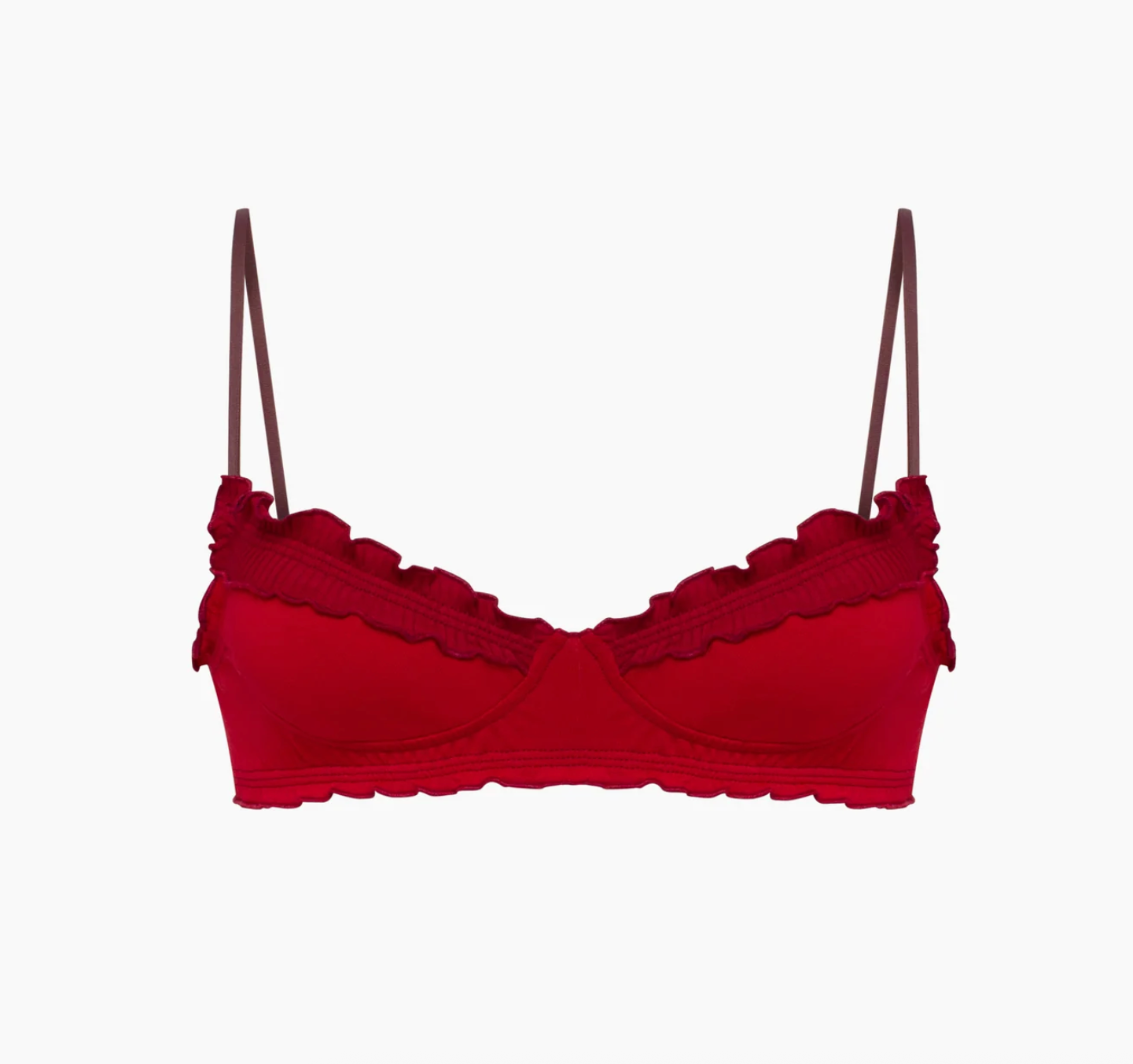 LONDI Wavy bralette in burgundy – Available at PERSEI